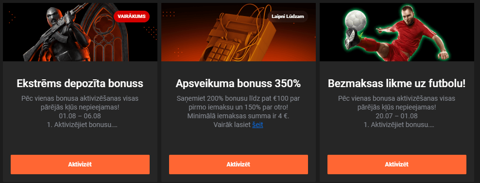 GGBet derību akcijas
